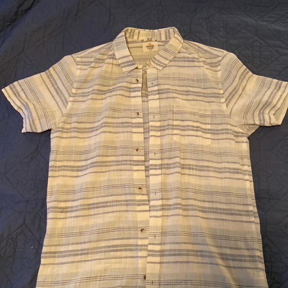 Marine Layer Short Sleeve Shirt, Size Marge